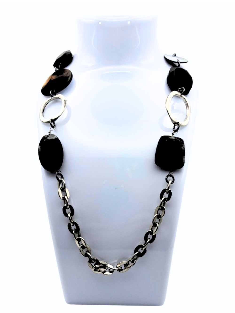 Kenneth Cole Mixed Materials Statement Necklace